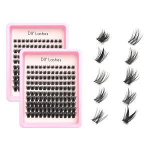 Top Quality Individual Cluster Lashes 9 16mm Mixed Length Soft Segmented Precut Lashes Clusters DIY Lash Extension