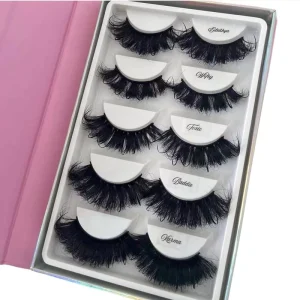 Top Sell Handmade Fluffy Lash Strips With Custom Eyelash Box 8D 16mm to 25mm Private Label 100% Mink Eyelash Extension