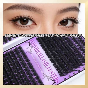 Top Selling Thick DIY Segmented D Synthetic Cluster Lashes 80P 150P Mixed Pack for Volume Handmade False Eyelashes