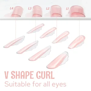 Top Selling Thick Korean Lash Lift shields Self Adhesive Lash Lift Pads for Eyelid and Lashes V Curl Rod Lash Lift 4 Sizes