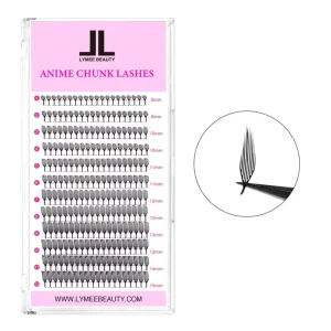 Tower Spire Eyelash Extensions Handmade Fluffy Feathered Comic Wings 0.07 Thin One Piece Manga Lashes