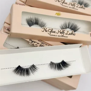 Trading Reusable Self Adhesive Half Lashes No Glue Needed Pre Glued Curved Lashes for Lazy Girls