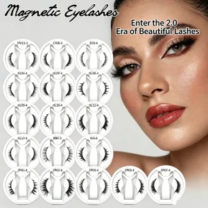 Travel Reusable Magnetic Clip Eye Lashes Kit No Glue No Liner Quantum Magnetic Lashes with Applicator