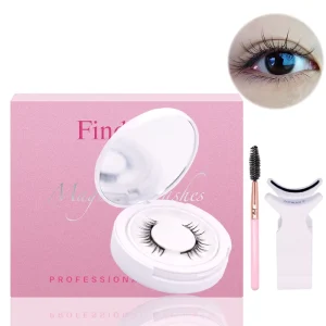 Travel Size Magnetic Lashes No-glue Quantum Full Strip With Applicator Case Mirror No-glue Needed Magnetic Eyelashes