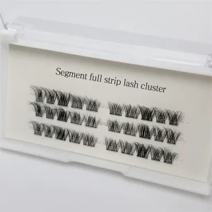 Trendy Fox Eye Cat Eye Manga Style Cluster Lashes Wispy Fluffy Individual Eyelash Extensions for Salon