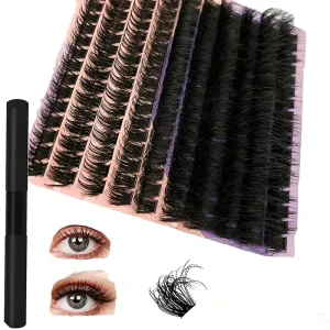 Trendy Wet Look Texture Glossy Surface Vivid Styling Cluster Lashes for Content Creators Short Video Shooting