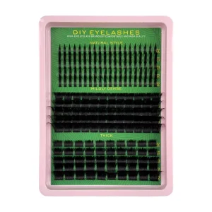 Triple Fairy Cluster False Eyelashes Hot Melt Wispy Lash Extensions Soft Thick Curl Individual Segment DIY Lashes Natural