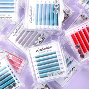 Tsingzzu Colorful Individual Lashes Extensions Volume Lash Extension Real Eyelashes Synthetic Hair 6 20mm Individual