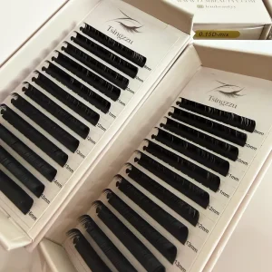 Tsingzzu Full Volume Synthetic Eyelash Extensions 20mm Curvature Options 0.05 0.07 0.15 Sizes C CC D M L Tray