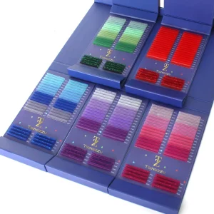 Tsingzzu Private Label Colorful Lash Extensions Supplies New Arrival Cruelty Free Vegan PBT Lash Fans