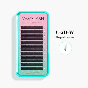 U-shaped 5D Eyelash Extension U Shape W Bloom Lashes Premade Fans Lightweight Fluffy Mink Faux Eyelashes