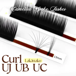 UB UC Camellia Lashes Pre bundled Lash LB LC Curl Spikes Lashes Manhua Lashes Wispy Set Multi Layer Eyelashes