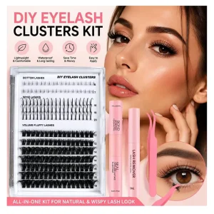 US Local Stock 192Pcs D Curl with Spike and Bottom Cluster Lashes Individual 3d Diy Eyelash Clusters
