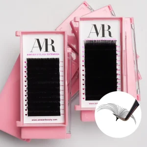 US Local Stock Deep Dark Matte Black Lash Extension C D Curl Cashmere Volume Lash Extension Tray Individual Eyelash Extension