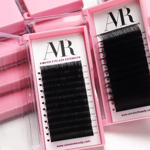 US Local Stock Ultra Matte Dark Black Volume Lashes Loose Bottom 8-15mm Cashmere Silk Lash Extension
