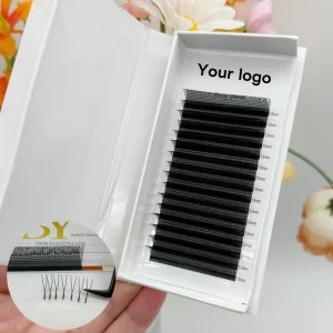 UYY Lash 3D 5D 0.07 U Lash Eyelash Extensions Bulk Wholesales Human Hair Extensions Lash Supplies Custom Packaging Lash Supplier