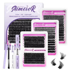 Ultra Capacity Cluster Lashes 60D 150D 10 18mm Volume Soft Band Waterproof With Lash Tools DIY Clusters Kit