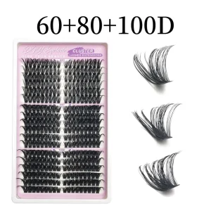 Ultra Soft 3 Types Mixed Density Cluster Lashes DIY Segmented Eyelash Extensions Volume Lashes Lightweight Fiber