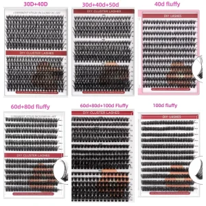 Ultra Soft Individual Lash Clusters Mixed Size Design Easy to Shape Perfect for Casual Dating Fashion Eye Makeup