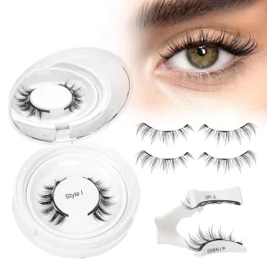 Ultra Thin 3D Soft Magnetic Eyelashes Invisible Magnet Strip Reusable Light Weight Natural Look Glueless False Lashes Water