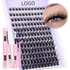 Ultra Thin Band Cluster Lashes 7 15mm Mixed Length Soft Lightweight Cat Eye DIY Lash Clusters Individual False Eyelashes
