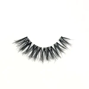Ultra Thin Band Faux Mink Lashes Comfort Lightweight Soft Eyelash Vegan Wispy Synthetic Hair 3D Natural PBT Fiber Cat Eye Lashes