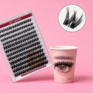 Ultra Thin Hand Tied Band Cluster Eyelashes Maximum Comfort Flexible Band for Easy Custom Fit and a Seamless Natural Lash Line