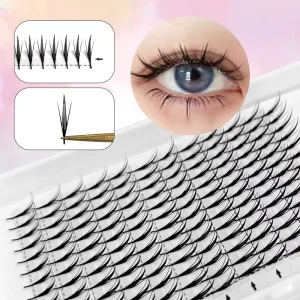 Upgraded Comic Wings Eyelash Extension Feathered Premade Volume Fans for Soft Super Soft Handmade High 0.05mm Spire