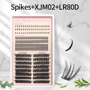 Upper Mixed Lower Lash One-box Fluffy Effect Spike Fairy Style 9-16mm Glue Need Clusters Lashes Extension Long Lasting