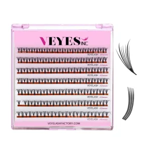 VEYES Cluster Segmented DIY Eyelash Kit At Home Self Application Diy Lash Extension Individual Kit
