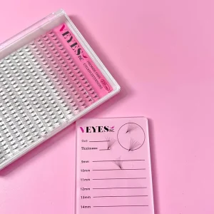 VEYES Inc. Natural Faux Mink Extensions Premade Large Trays Fans 5D 6D 8D Long Stem Russian Volume Lashes Superroot 10D 14D Long