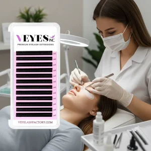 VEYES Volume Easy Fanning Eyelash Extensions Faux Mink Flare Easy Fan Eyelash Extention Natural Easy Fan Lashes Tray