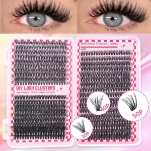 Various Styles 9 16mm Mix Length Diy Cluster Lash Book 30D 40D 50D Natural Fan Eyelashes Precut Segment Eyelash Clusters