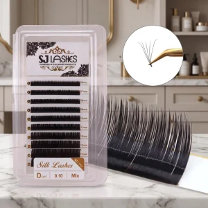 Various Thickness 0.03 0.05 0.07 0.15 0.20 Individual Lash Extensions Premium Matte Black Silk Lashes Bulk Price