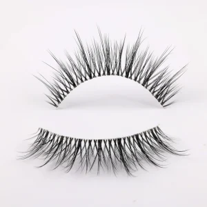 Vegan Cruelty Free Clear Band Strip Faux Mink Lashes 3d Natural False Eyelash Synthetic Fluffy Eyelashes