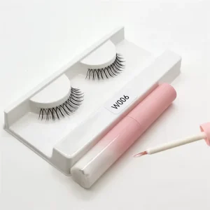 Vegan Cruelty Free Clear Band Strip Mink Lashes 3D Natural False Eyelash Synthetic Eyelashes With Box