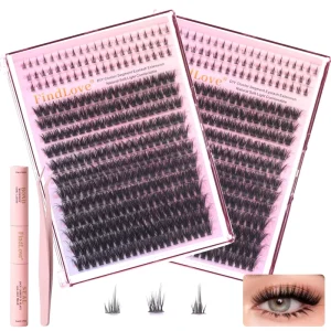 Vegan & Cruelty Free Cluster Lash Extensions Lightweight & Comfortable Long Lasting Volume Effect for Everyday Wear 200D
