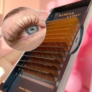 Vegan Dark Light Brown 0.3 Easy Fan Korean Pbt Lash Extensions Chocolate Color Eyelash Extensions