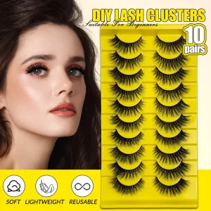 Vegan False Eyelashes Cross Border Spot New Black Stem Curled Full Strip Fox Style European American