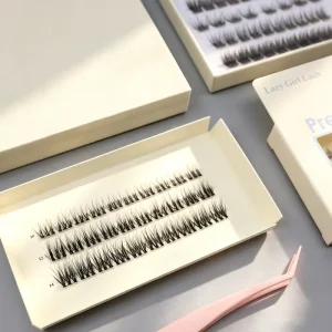 Vegan Faux Mink Press Lashes Natural Wispy DIY Lash Clusters Reusable Glue free Self Adhesive Handmade 3D Eyelashes