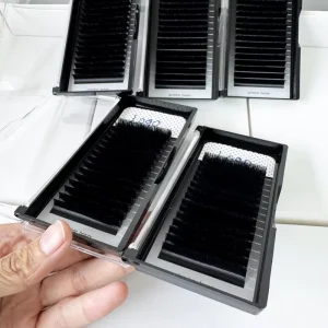 Vegan Friendly High Density Individual Lash Extensions Deep Black Professional Lashes for Professional Lash Studios