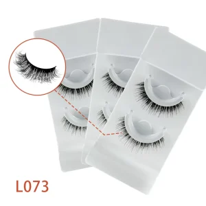 Vegan L073 Full Strip Eyelashes Cruelty Free Reusable Mix Length 0.05mm Thickness Achieve Natural Look Eco Friendly Ingredients