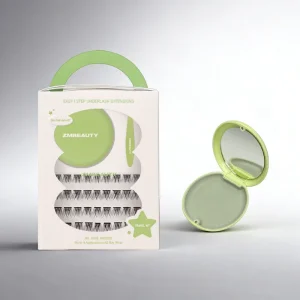 Vegan Latex-free Self Adhesive Lash Clusters Fluffy 7-15 Days Press on Lashes No Glue Waterproof Pre Glued Lashes