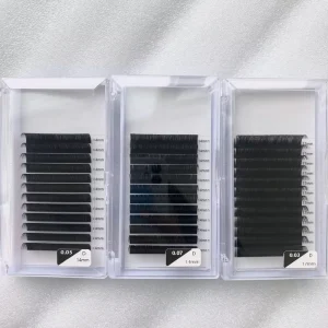 Vegan Matte Black Volume Eyelash Extensions 0.03 0.05 0.07 0.15 Cashmere Lash Trays for Lash Grafting