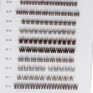 Vegan Plant Fiber Press On 3D Effect Full Strip Lazygirl Pre Mapped DIY Reusable Cruelty Free Self adhesive Lashes Invisible
