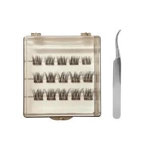 Vegan Pre Glued Cluster Lashes Travel Kit Private Label Factory Price Pre Glued Lash Cluster Set Waterproof