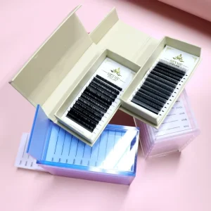 Vegan Professional Matte Black Individual Volume Lashes Extensions 8-15mm Length Private Label PBT Handmade Cruelty-Free Easy