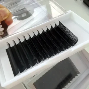 Vegan Synthetic Hair Korean PBT Fiber Natural Long Volume Soft Lash Extension Supplies Kaiweixiu Brand Custom Logo Individual