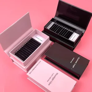 Velvet Cashmere Lash Trays Mink Dark Matte Black Luxury Cashmere Lash Extensions Trays Vendor Eyelash Extension