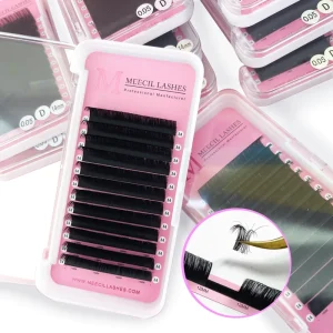 Velvet Lashes Eyelash Extension Lash Trays Customized Loose Faux Mink Matte Extensions Natural Long 8-15mm D+ Curl